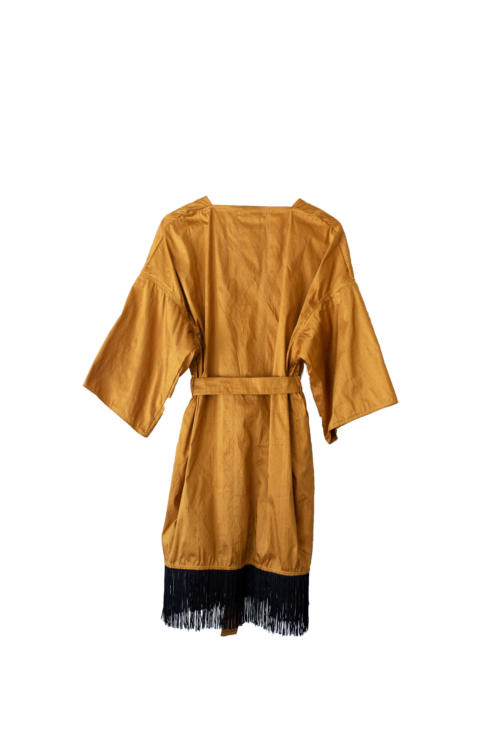 Silk Robe Dress in Gold
