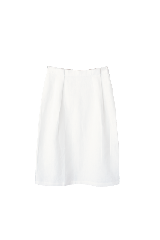 Linen Skirt in Salt