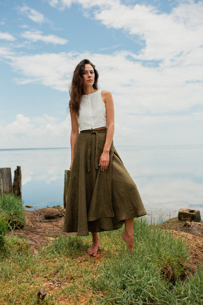 Utilitarian Wrap Skirt-Made to Order