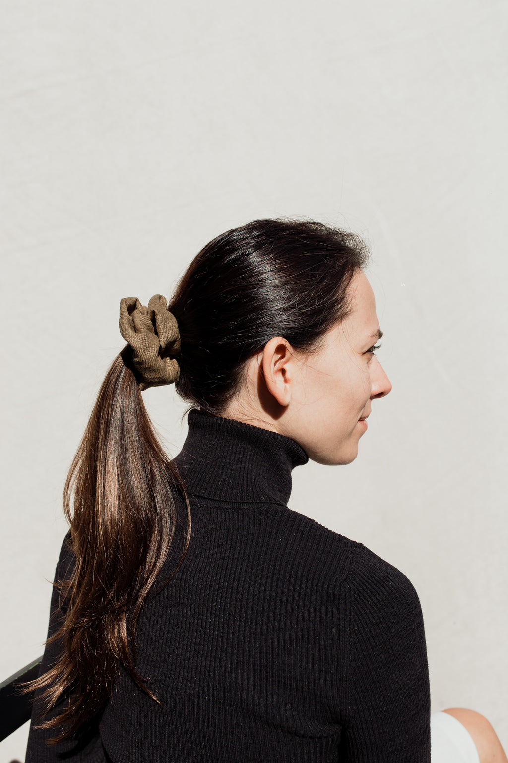 Over-Sized Scrunchie in Grass Linen