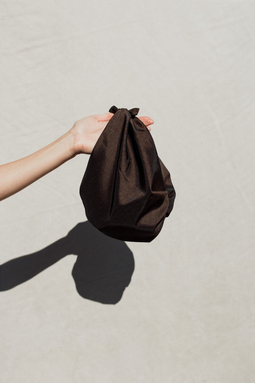Furoshiki Bag in Recycled Black Rayon