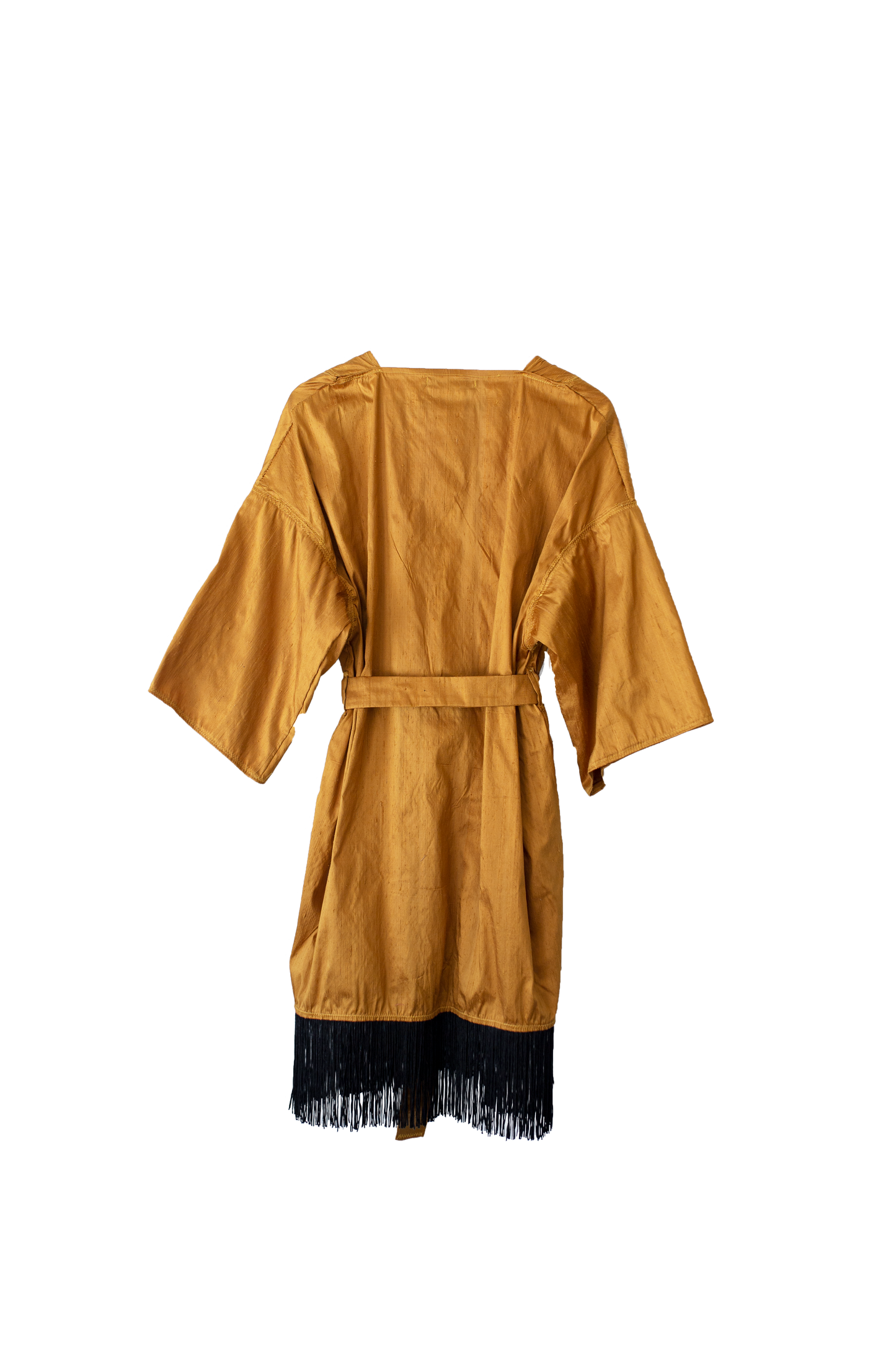 Silk Robe Dress in Gold